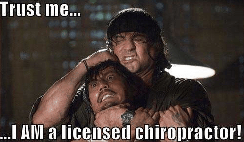 "Fidati di me, sono un chiropratico certificato!"